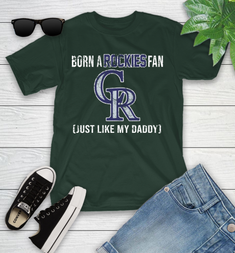 MLB Baseball Colorado Rockies Loyal Fan Just Like My Daddy Shirt Youth T-Shirt 4