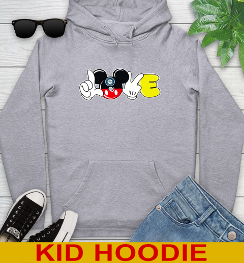 Seattle Mariners MLB Baseball Love Mickey Disney Sports Youth Hoodie 6