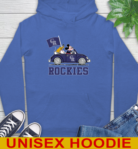 MLB Baseball Colorado Rockies Pluto Mickey Driving Disney Shirt Hoodie 9