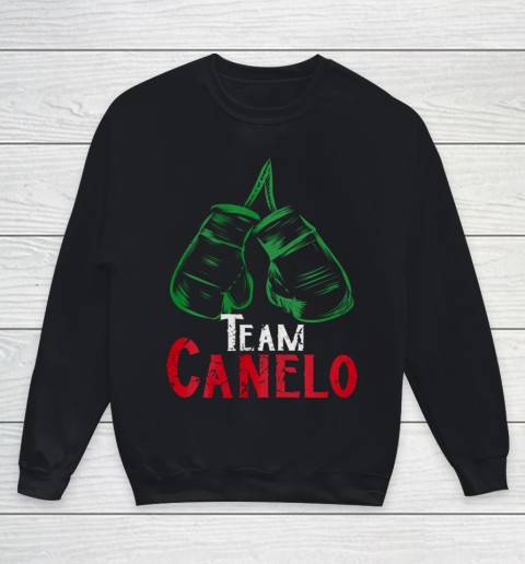 Cool Mexican Flag Boxing Themed Team Canelo Cinnamon Alvarez Youth Sweatshirt