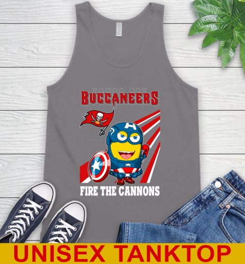 NFL Football Tampa Bay Buccaneers Captain America Marvel Avengers Minion Shirt Tank Top 6