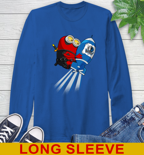 NBA Basketball Dallas Mavericks Deadpool Minion Marvel Shirt Long Sleeve T-Shirt 11