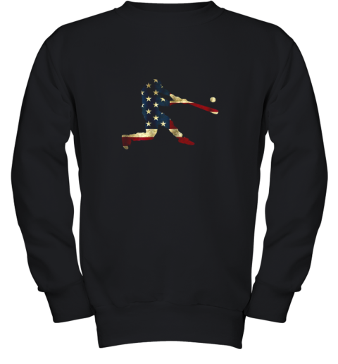 Baseball Shirt American Flag Traditions Baseballin Graphic Youth Sweatshirt