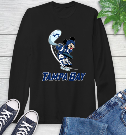 NHL Hockey Tampa Bay Lightning Cheerful Mickey Mouse Shirt Long Sleeve T-Shirt NHL Hockey Tampa Bay Lightning Cheerful Mickey Mouse Shirt Long Sleeve T-Shirt