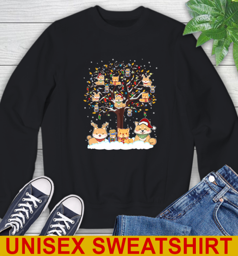 Shiba inu dog pet lover light christmas tree shirt 25