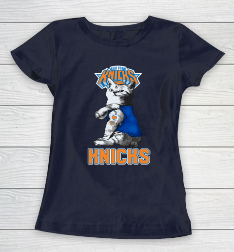 NBA Basketball My Cat Loves New York Knicks Women's T-Shirt 2