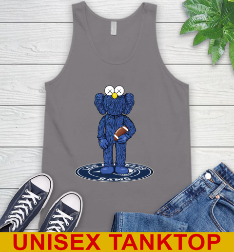 NFL Football Los Angeles Rams Kaws Bff Blue Figure Shirt Tank Top - Image 8