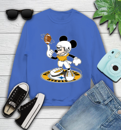 NFL Football Pittsburgh Steelers Cheerful Mickey Disney Shirt Youth Sweatshirt 7