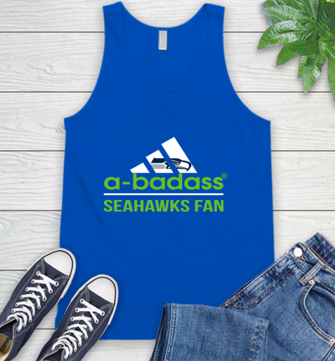 NFL A Badass Seattle Seahawks Fan Adidas Football Sports Tank Top 4