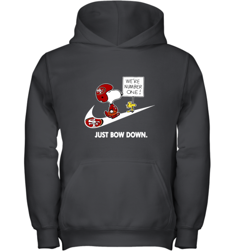 San Francisco 49ers Are Number One – Just Bow Down Snoopy Youth Hoodie