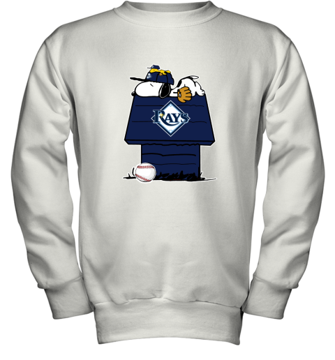 Tampa Bay Rays Snoopy And Woodstock Resting Together MLB Youth Sweatshirt