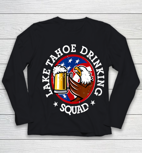 Lake Tahoe Drinking Squad July 4th Party Costume Beer Lovers Youth Long Sleeve
