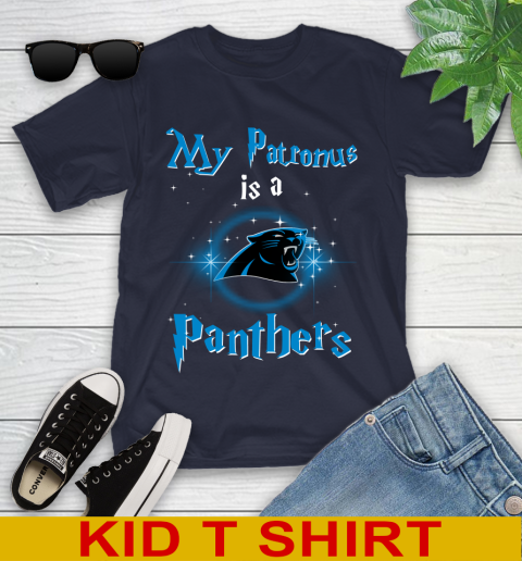 NFL Football Harry Potter My Patronus Is A Carolina Panthers Youth T-Shirt 2