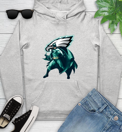 NFL Batman Football Sports Philadelphia Eagles Youth Hoodie