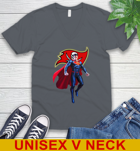 NFL Superman DC Sports Football Tampa Bay Buccaneers V-Neck T-Shirt 5
