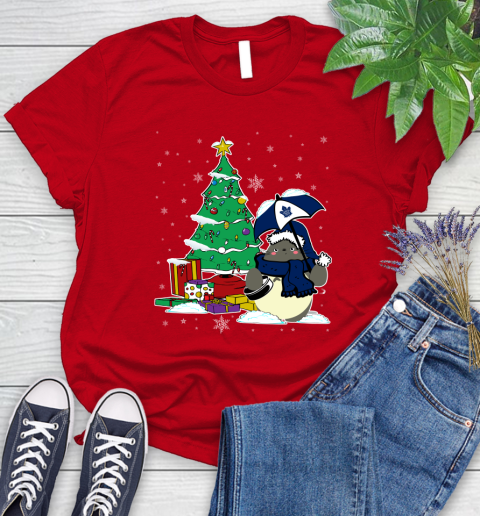 Toronto Maple Leafs NHL Hockey Cute Tonari No Totoro Christmas Sports Women's T-Shirt 13