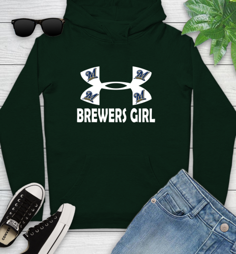 MLB Milwaukee Brewers Under Armour Baseball Sports Youth Hoodie 14