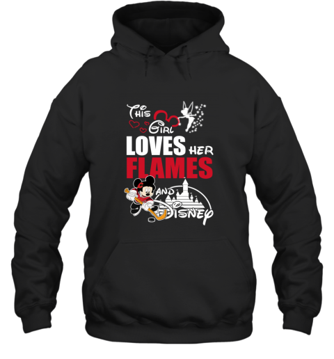 Girl Love Her CALGARY FLAMES And Mickey Disney