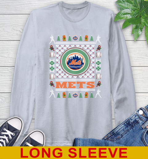 New York Mets Merry Christmas MLB Baseball Loyal Fan Long Sleeve T-Shirt 6