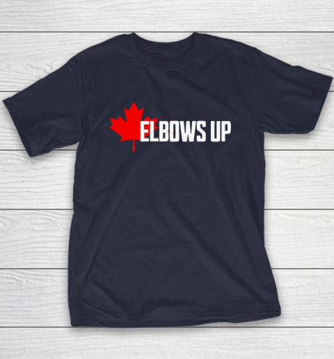 Elbows Up Canada True North Strong and Free Proud Canadian Youth T-Shirt 2