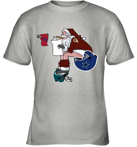 Santa Claus Washington Redskins Shit On Other Teams Christmas Youth T-Shirt