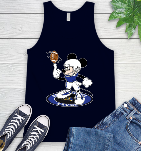 NFL Football Baltimore Ravens Cheerful Mickey Disney Shirt Tank Top 3