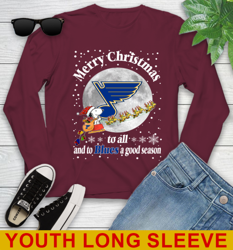 St.Louis Blues Merry Christmas To All And To Blues A Good Season NHL Hockey Sports Youth Long Sleeve 6