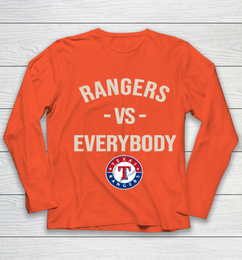 Texas Rangers Vs Everybody Youth Long Sleeve 3