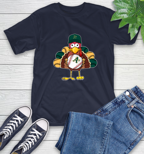 Oakland Athletics Turkey thanksgiving T-Shirt 4