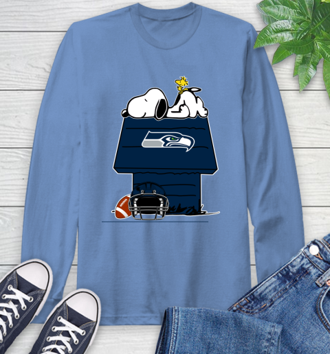 Seattle Seahawks NFL Football Snoopy Woodstock The Peanuts Movie Long Sleeve T-Shirt 11