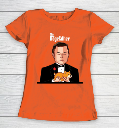 Dogecoin The DogeFather Funny Women's T-Shirt 3