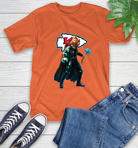 NFL Thor Avengers Endgame Football Kansas City Chiefs T-Shirt 5