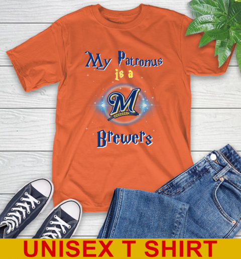 MLB Baseball Harry Potter My Patronus Is A Milwaukee Brewers T-Shirt 4