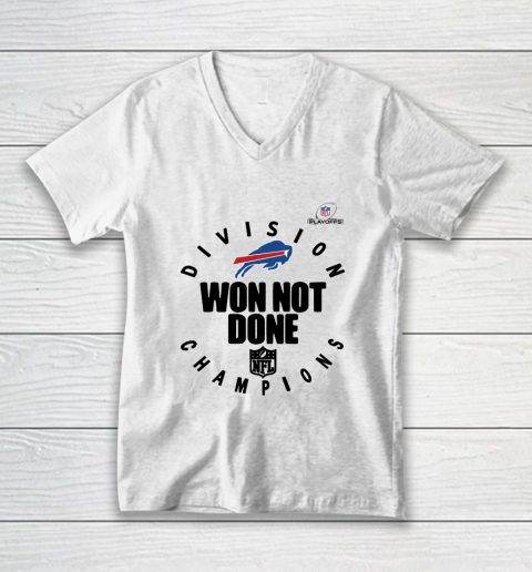 Buffalo Bills East Champions 2020 NFL Playoffs Division Won Not Done V-Neck T-Shirt