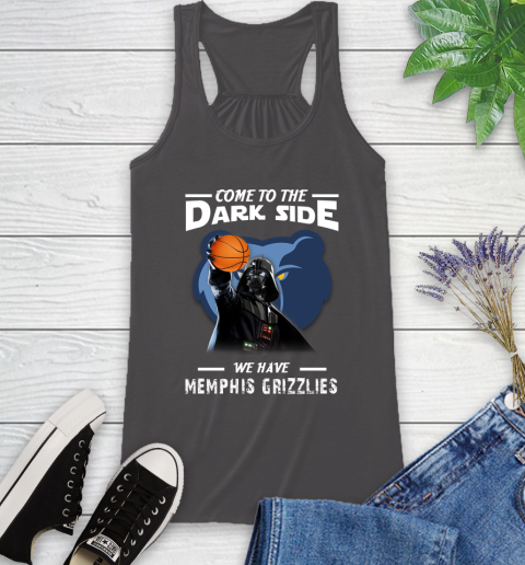NBA Come To The Dark Side We Have Memphis Grizzlies Star Wars Darth Vader Basketball Racerback Tank 11