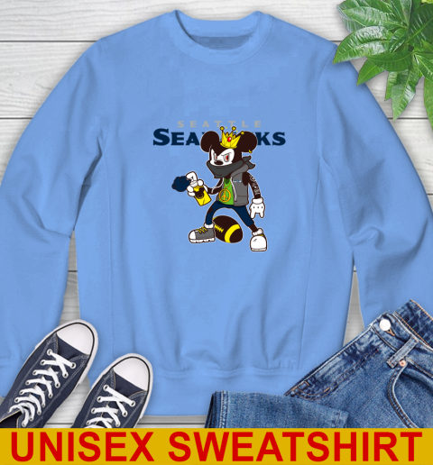 Seattle Seahawks NFL Football Mickey Peace Sign Sports Sweatshirt 11