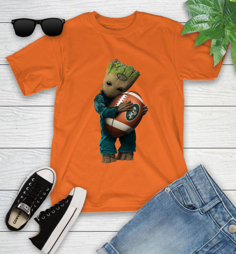 NFL Groot Guardians Of The Galaxy Football Sports New York Jets Youth T-Shirt 7