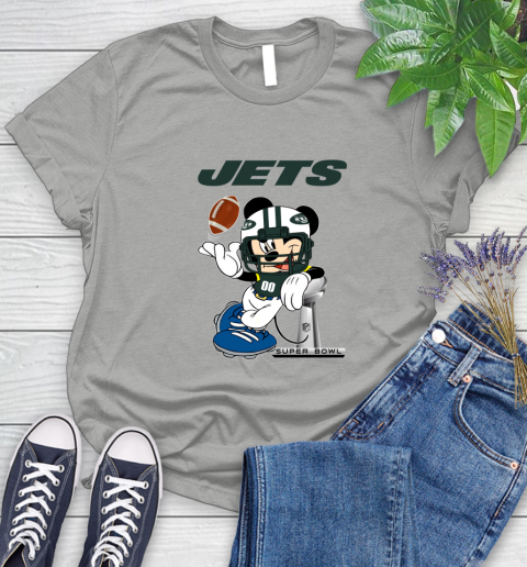 NFL New York Jets Mickey Mouse Disney Super Bowl Football T Shirt Women's T-Shirt 10