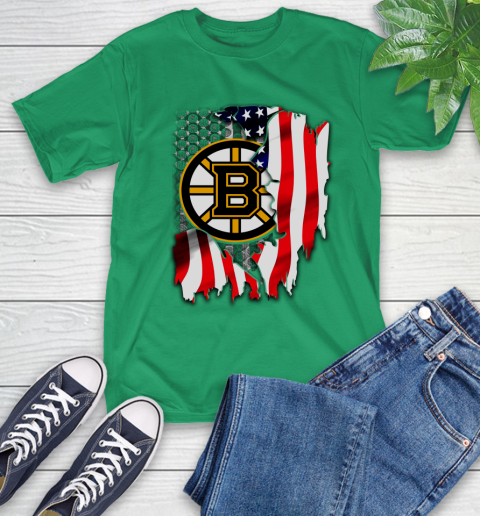 Boston Bruins NHL Hockey American Flag T-Shirt 8 Boston Bruins NHL Hockey American Flag T-Shirt - Image 8