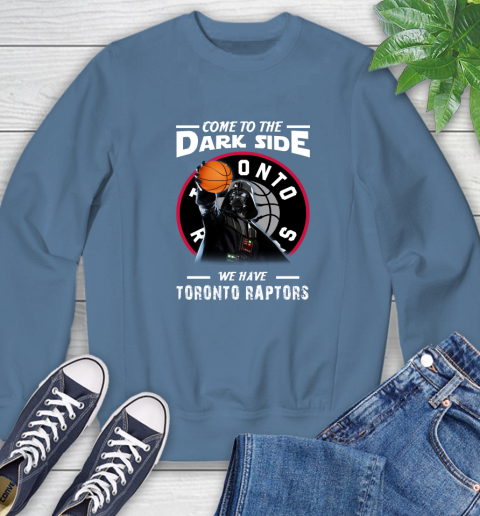 NBA Come To The Dark Side We Have Toronto Raptors Star Wars Darth Vader Basketball Sweatshirt 8