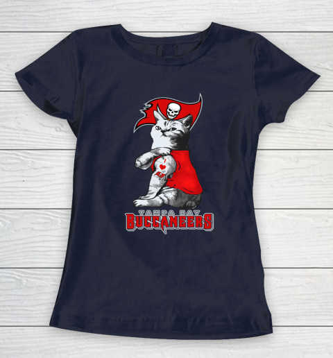 NFL Football My Cat Loves Tampa Bay Buccaneers Women's T-Shirt 2