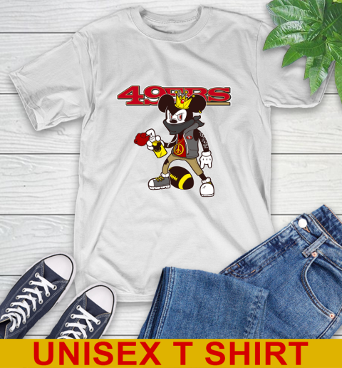 San Francisco 49ers NFL Football Mickey Peace Sign Sports T-Shirt