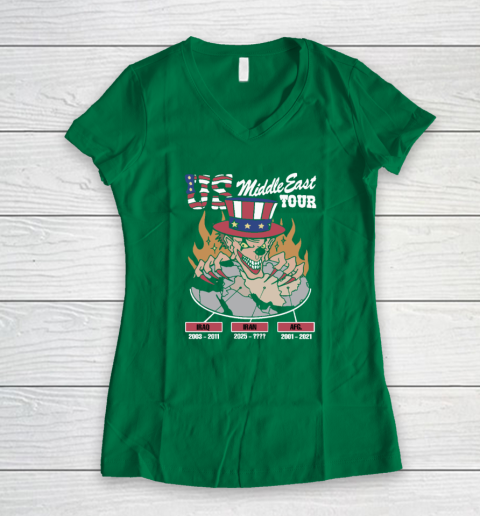 US Middle East Tour Iraq Iran AFG Women's V-Neck T-Shirt 3