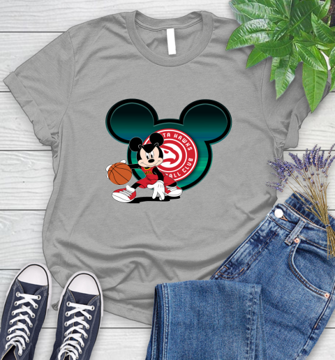 NBA Atlanta Hawks Mickey Mouse Disney Basketball Women's T-Shirt 10