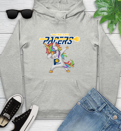 Indiana Pacers NBA Basketball Funny Unicorn Dabbing Sports Youth Hoodie