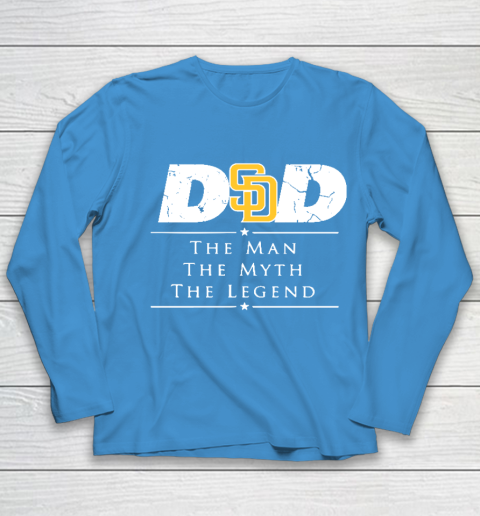 San Diego Padres MLB Baseball Dad The Man The Myth The Legend Youth Long Sleeve 5