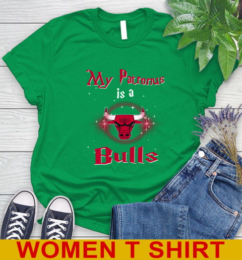 NBA Basketball Harry Potter My Patronus Is A Chicago Bulls Women's T-Shirt 7