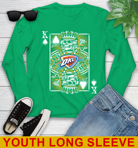 Oklahoma City Thunder NBA Basketball The King Of Spades Death Cards Shirt Youth Long Sleeve 7