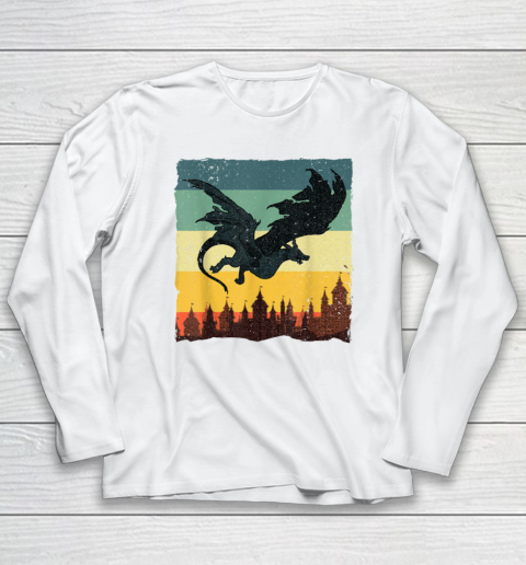 Cool Dragon Shirt Mythical Vintage Dragon Lover Long Sleeve T-Shirt