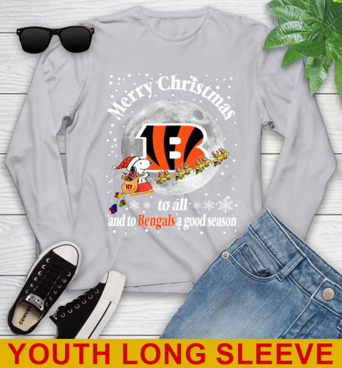 Cincinnati Bengals Merry Christmas To All And To Bengals A Good Season NFL Football Sports Youth Long Sleeve 5
